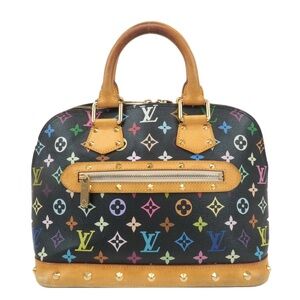 Louis Vuitton Alma Multicolore Takashi Murakami Multicolor Noir Preloved Handbag